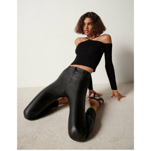 NWT Zara Coated High-Waisted Legging - Picture 6 of 13